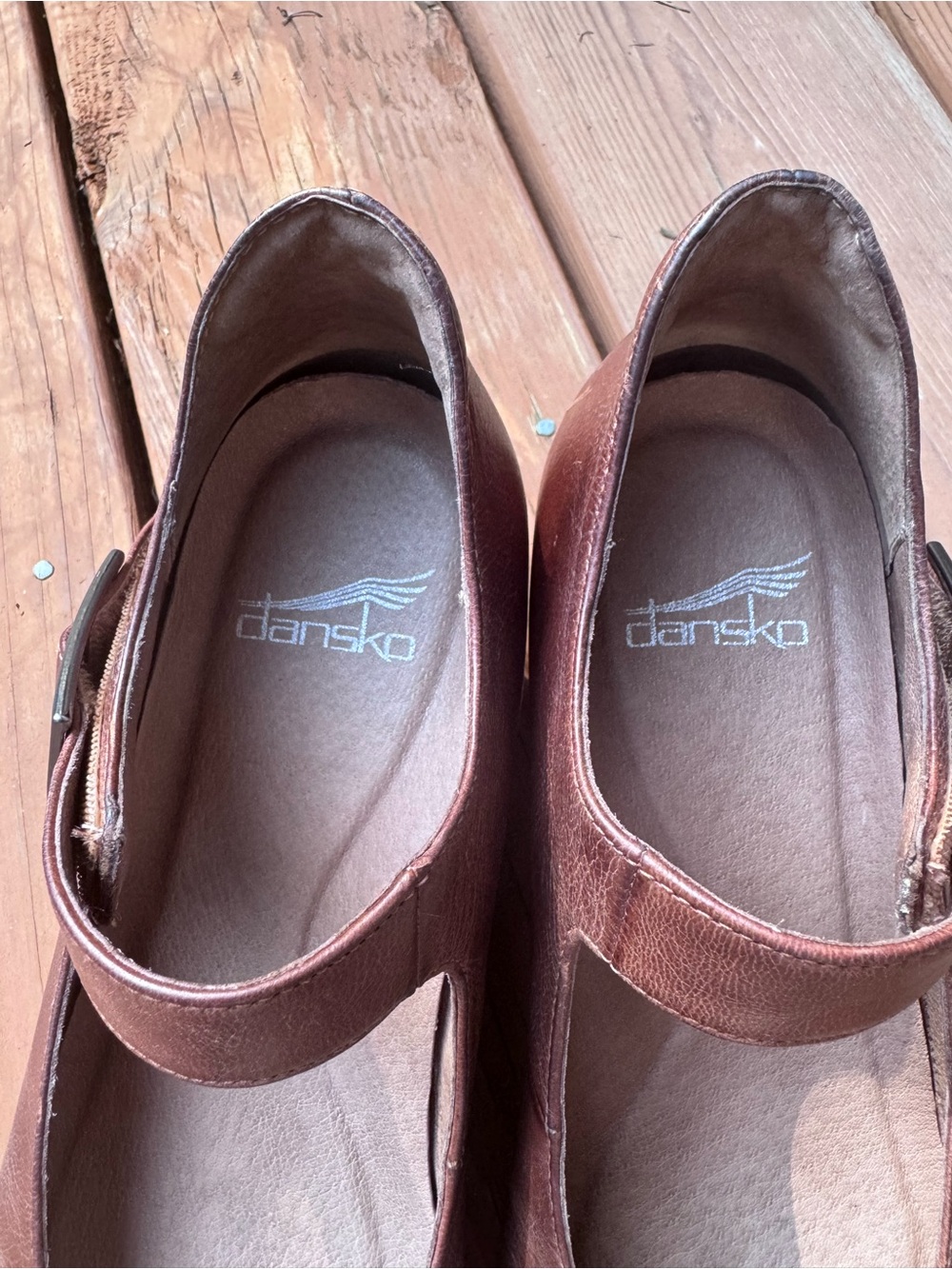 Dansko Roxanne Heels: Mary Jane Brown Leather Shoes Y2K Casual Cottagecore - Picture 3 of 5